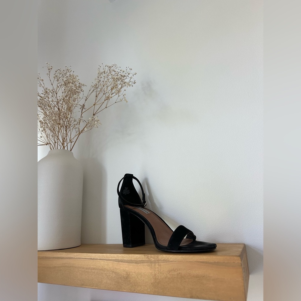 Steve Madden Suede 2” Heel - Black - Picture 2 of 2